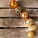 mid century set 6 glass gold variety ornaments vintage
