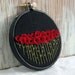 Red Poppies Hand Embroidered Wall Decoration
