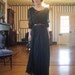 RESERVED Vintage Black Crepe and Lace Maxi Dress