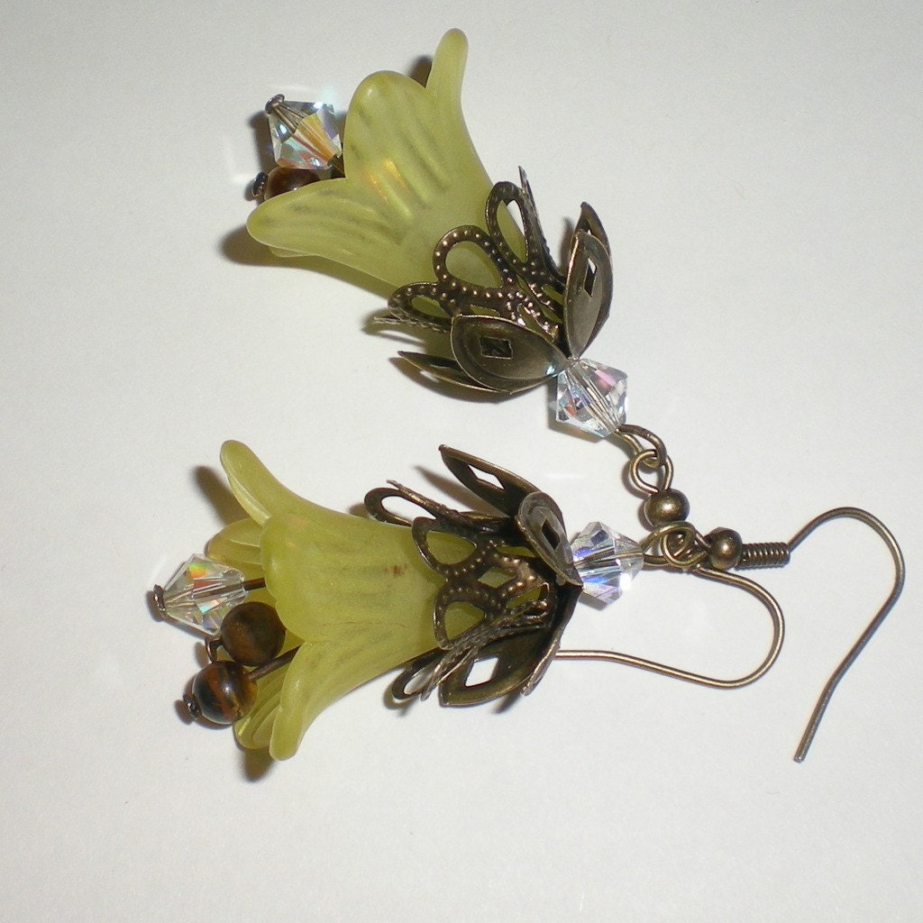 Exotic Lemon Flower Earrings
