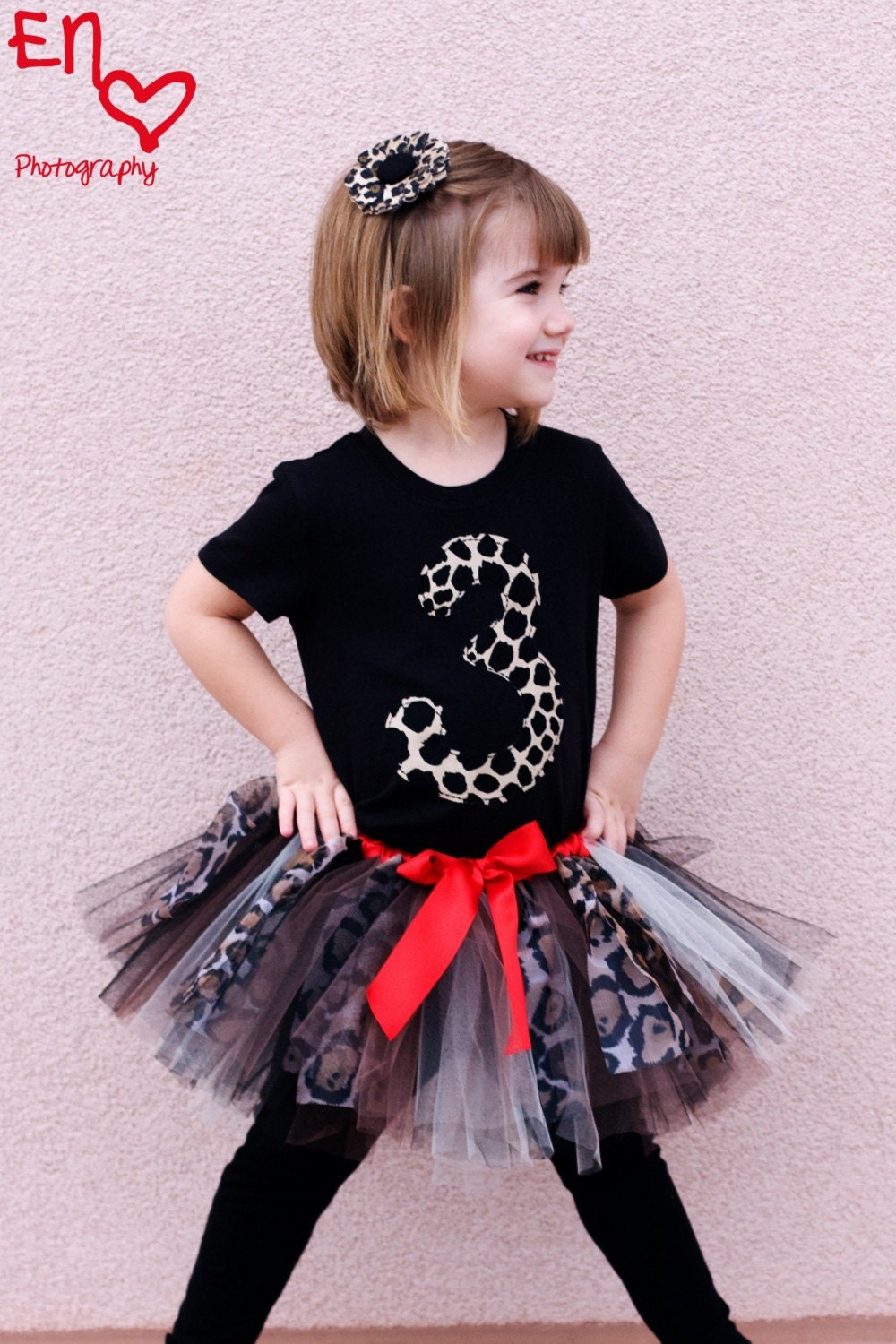 Cheetah Tea Party Tutu,  Child Size 8/10