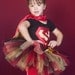 Super Girl Tutu in Red and Black, Preschool Size