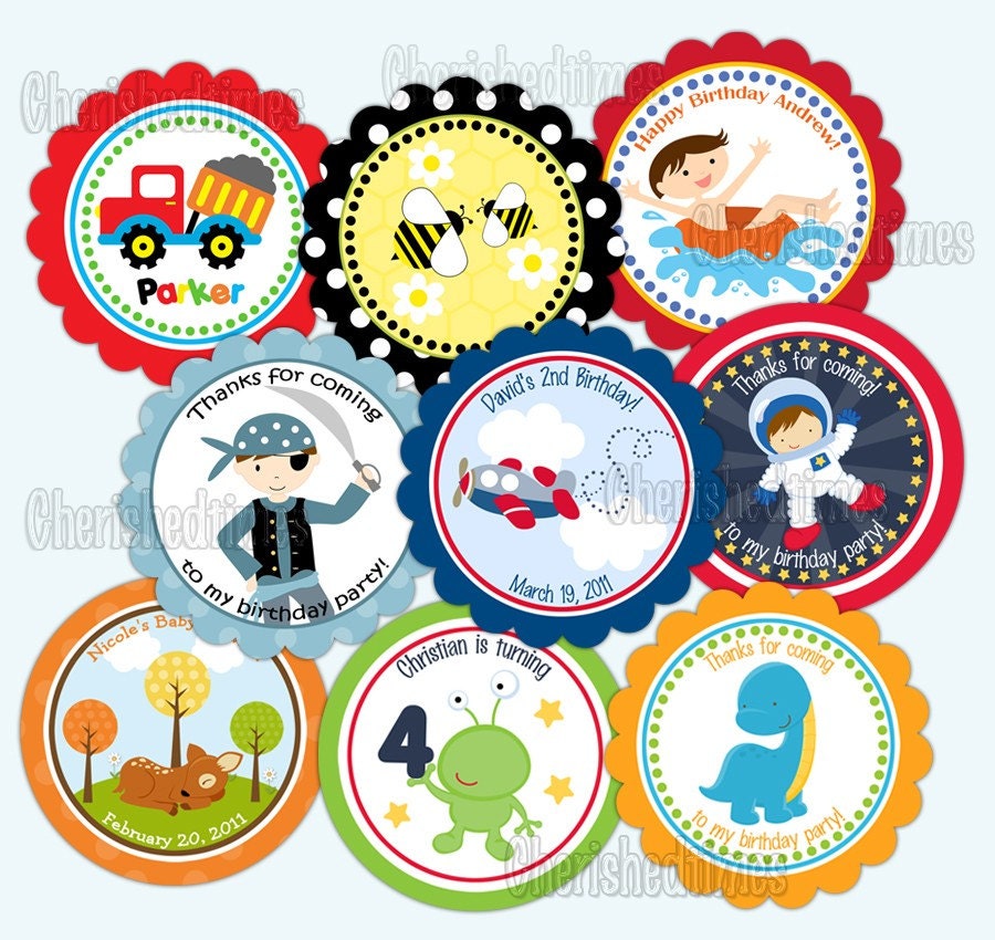 Printable DIY..Cupcake Toppers, Favor Tags To Match Any Design in My Shop