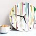 Wall clock dripping fresh paint bright round wall clock home office kids decor hostess gift idea under 50