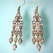 Bridal Earrings, Rhinestone, Vintage, Dangly, Sparkly, Chandelierings, Aurora Borealis, Pierced Ears