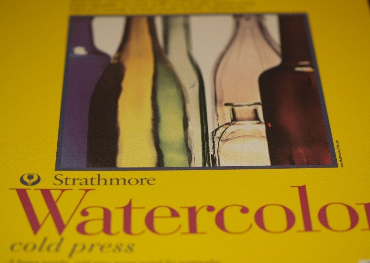 ATC / ACEO Blanks ... 25 Art Cards . Strathmore Cold Press Watercolor . Poly Sleeves . Art Supplies . 300 Series . Acid Free . Archival