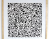Antimateria, original ink drawing, non-repeating pattern