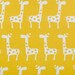 Pair of drapery curtain panels giraffe kids yellow white custom made 50W x 90L lined with black out