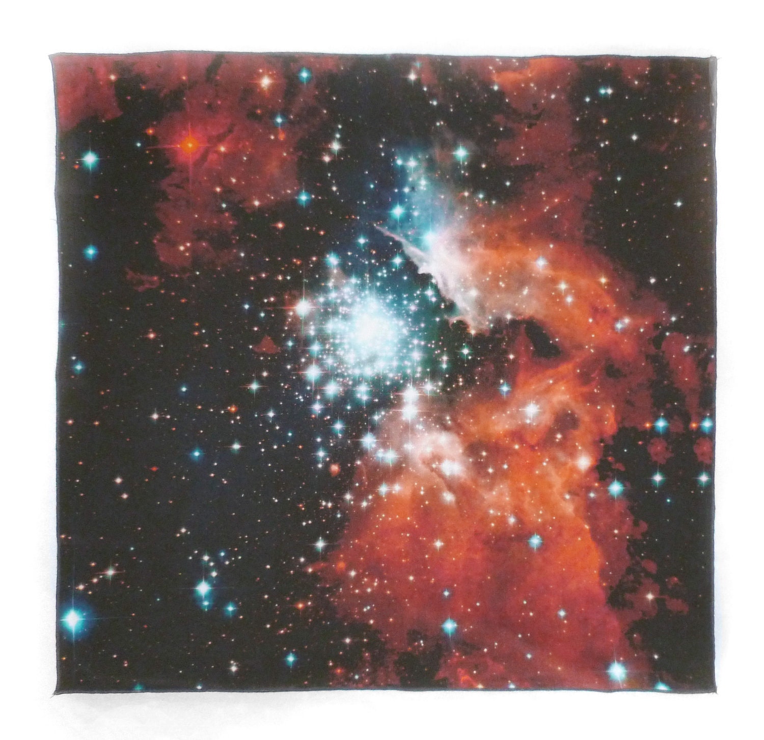 Crimson Silk Handkerchief