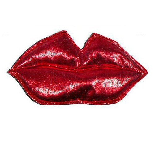 Kiss  - Red metallic foil LIPS fascinator or brooch pin Glamour
