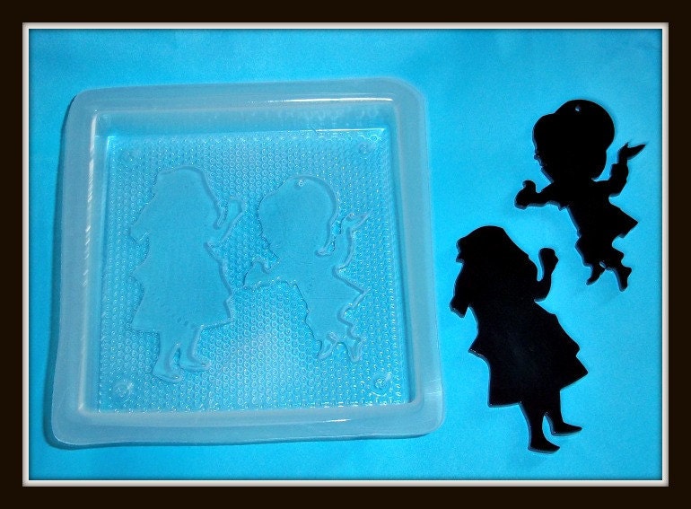 Flexible Plastic Handmade Resin Mold-Alice and The Hatter -Wonderland Series