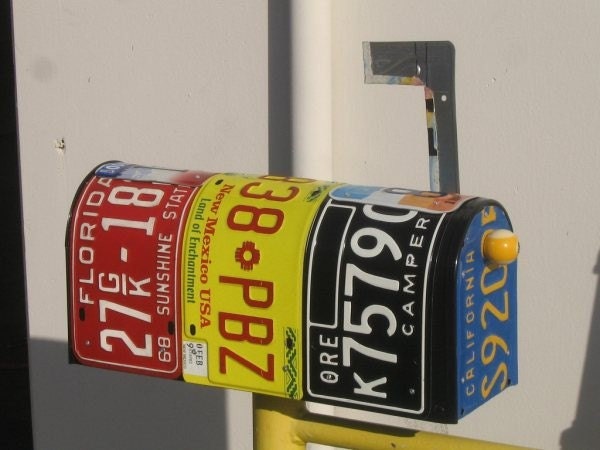 License Plate Mailbox