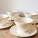 Vintage Mid Century Cups and Saucers-Marcrest Blue Spruce, Set of 6