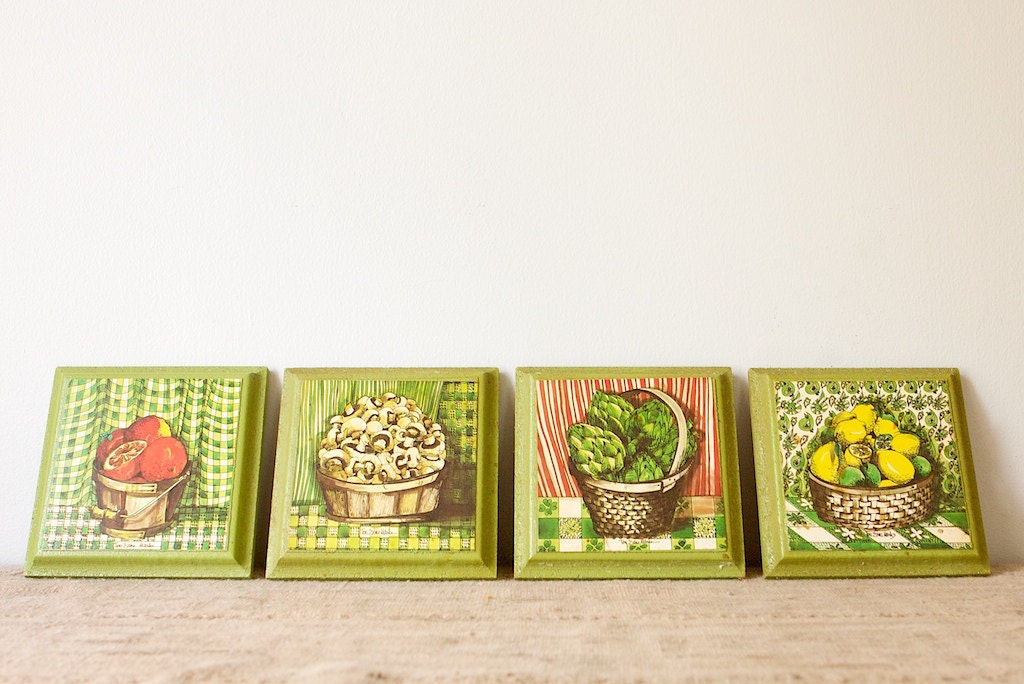 Kitchen Wall Plaques Fresh Garden Baskets Set of 4 by inmyigloo