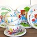 vintage tin toys plates, cups, saucers little red riding hood and the wolf