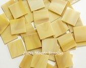 Medium Beige Stained Glass Tiles Tesserae Mosaic Squares - 100 1/2 Inch Tiles (or 150 3/8 Inch)