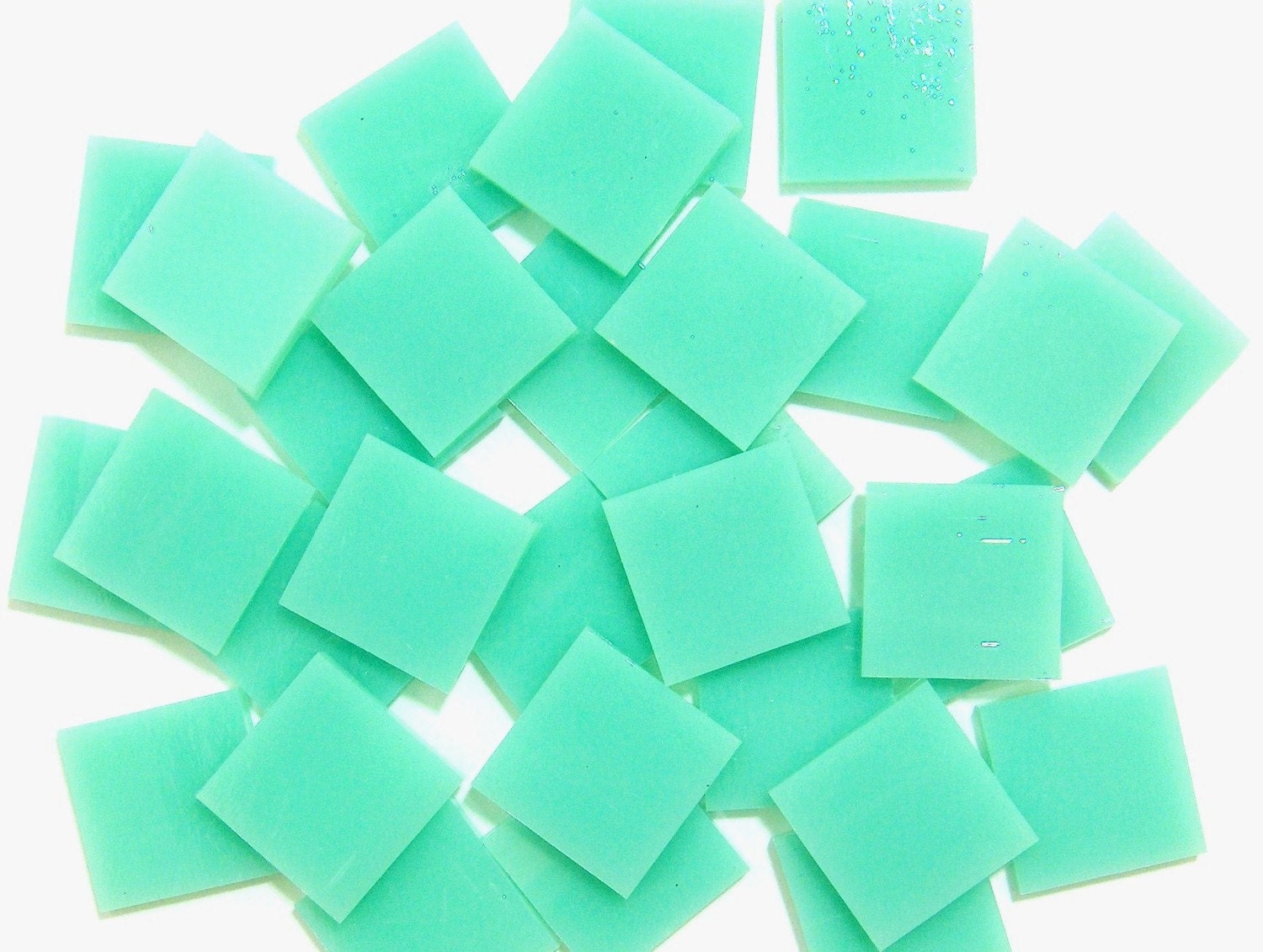 Sea Green Glass Tiles Tesserae Mosaic Squares - 10 1 Inch Tiles