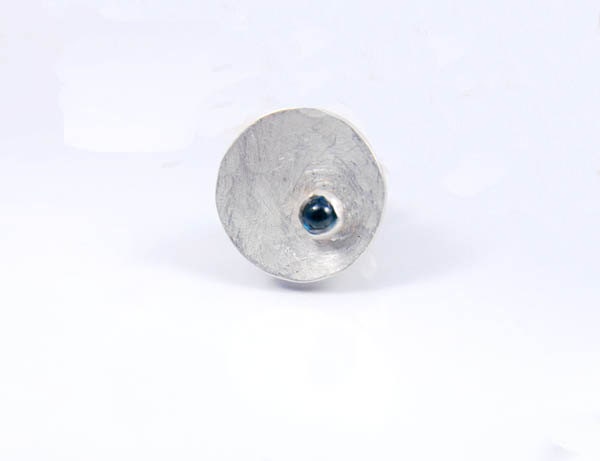 London Blue Topaz Tie Tack,  Sterling Silver Lapel Pin, Birthstone Jewelry Gifts for Him Groom Dad Best Man