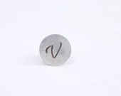 Tie Tack Monogram Initial Sterling Silver Custom Necktie Accessories Wedding Gift for Best Man Groomsmen Dad