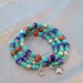 Southwestern Blue and Turquoise Memory Wire Bracelet