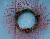 Red Berry Swirl Large Wreath by Silk N Lights Designs