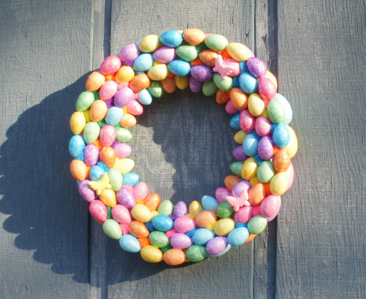 Colorful Easter Egg Wreath II by Silk N Lights Designs