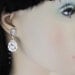 Wedding Jewelry Bridal Earrings Bridesmaid Earrings Dangle Earrings Clear White Swarovski Crystal Tear drops with Cubic Zirconia Ear posts