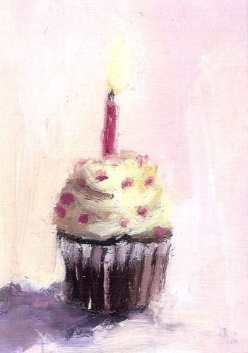 Birthday Cupcake Painting