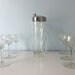 Vintage Martini Pitcher and Set of 6 Glasses with Pinwheel Pattern