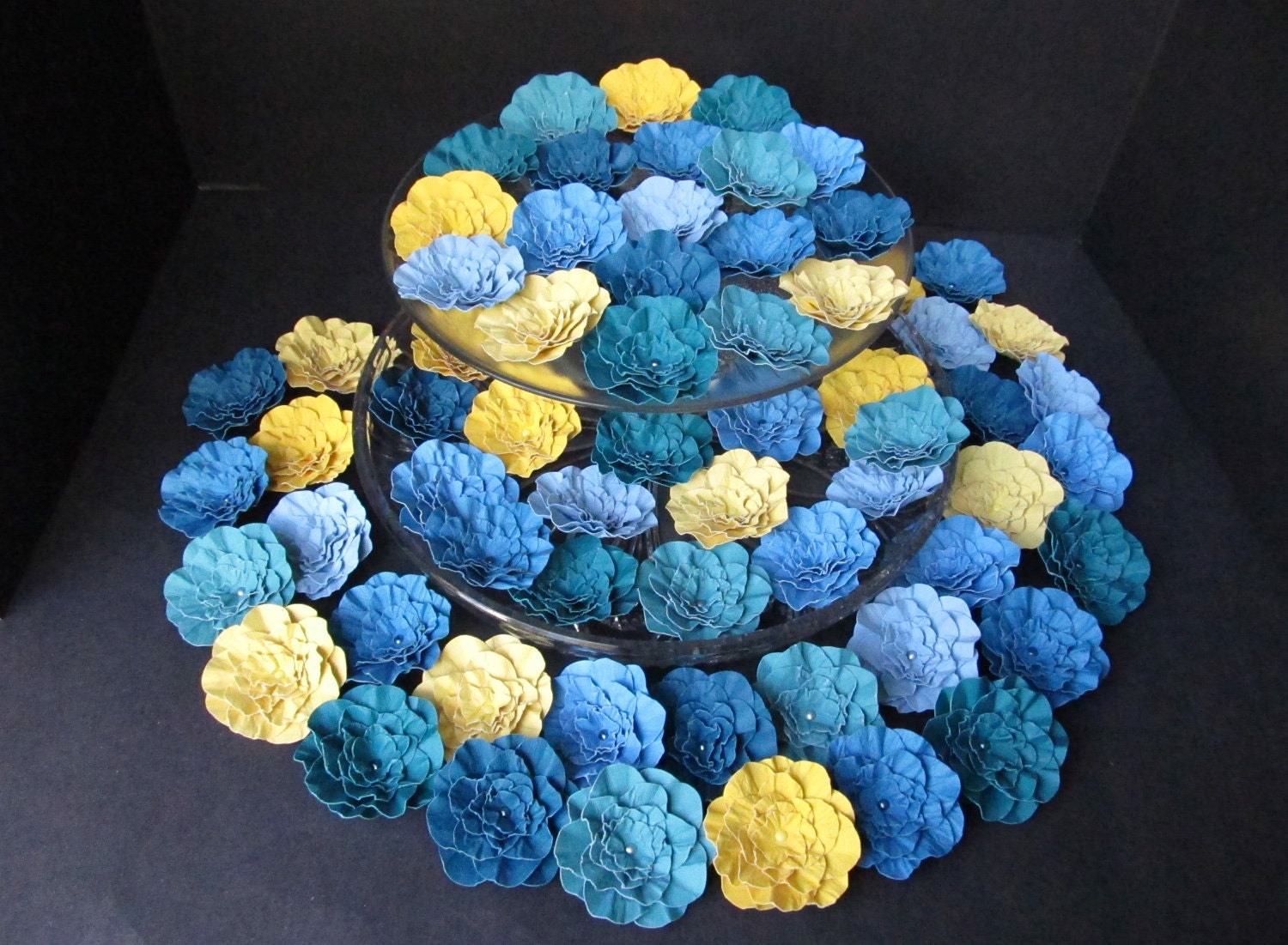 As Seen in Bridal Guide Magazine Paper Flowers Wedding 50-2 1/2 inch colors of your choice-Handmade