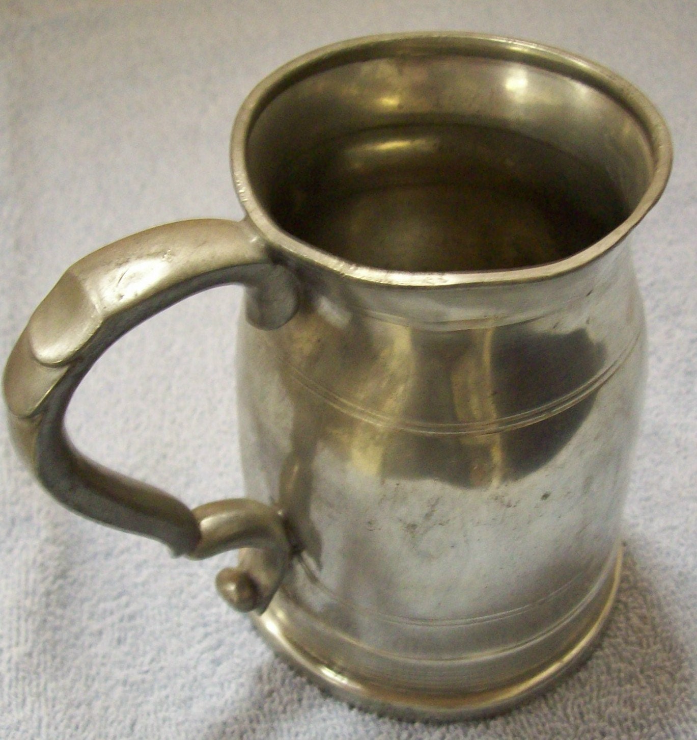 Old Pewter Tankard Sheffield England Initialed R. by LagoonRiver