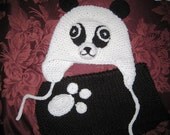 Panda scarf hat set