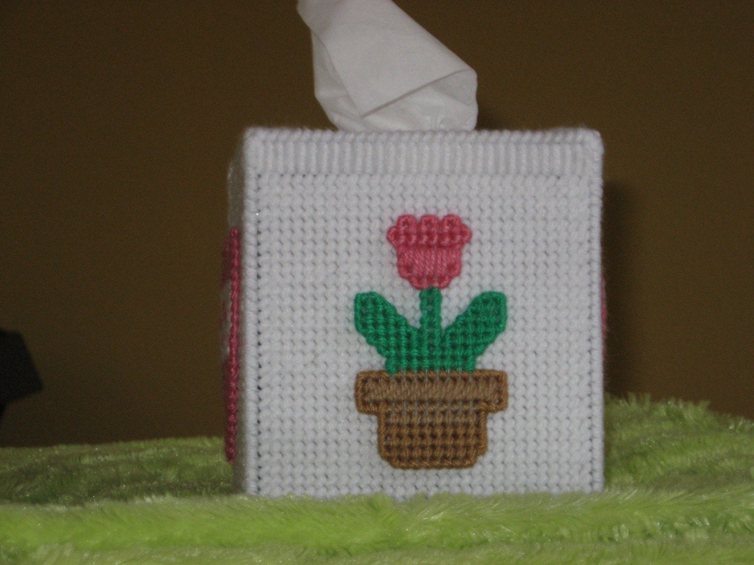 Mom Flowerpot Tissue Box Cover