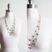 Vintage Floating Bead Layered Necklace / Gold Tone