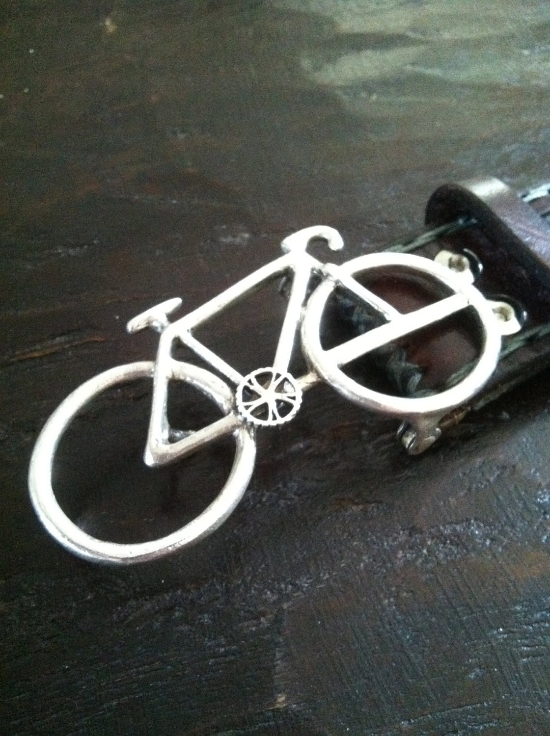 Bicycle Belt Buckle Silver
