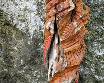 Cottonwood fairy House Hand Carved - Rustic Retreat