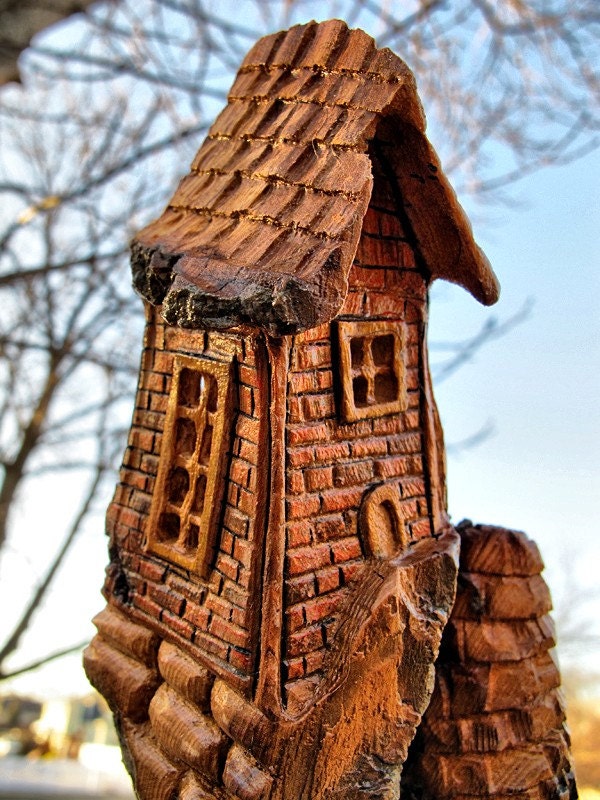 Whimsical Cottonwood Houses Carving Fairy Village Images - Frompo