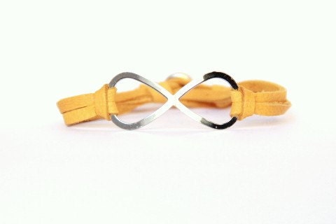 Infinity - Natural Leather and Silver Rhinestone