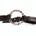 Karma - Black Leather and Silver Rhinestone