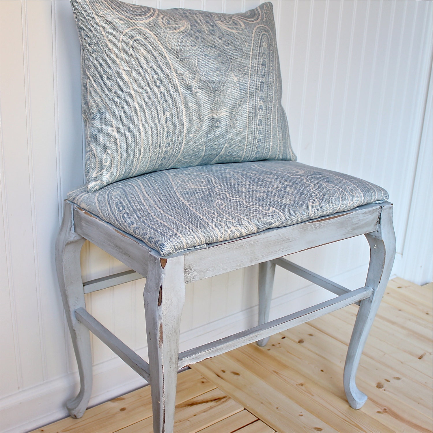 Reserved for Kristen - Upholstered Bench, traditional Gustavian, Scandinavian Farmhouse style