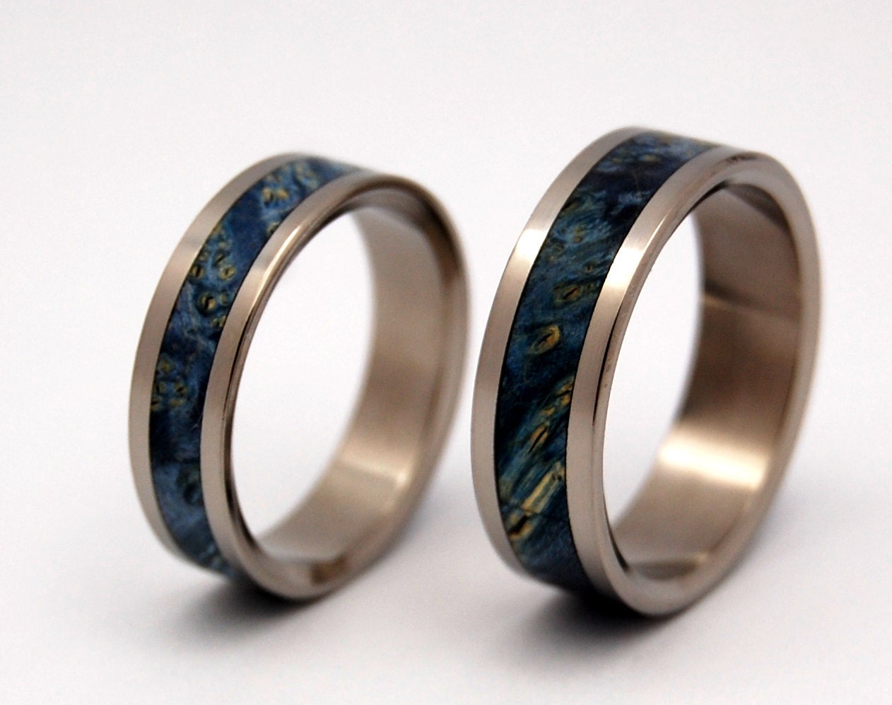 Starry Starry Night - Titanium Wedding Ring set - MinterandRichterDes