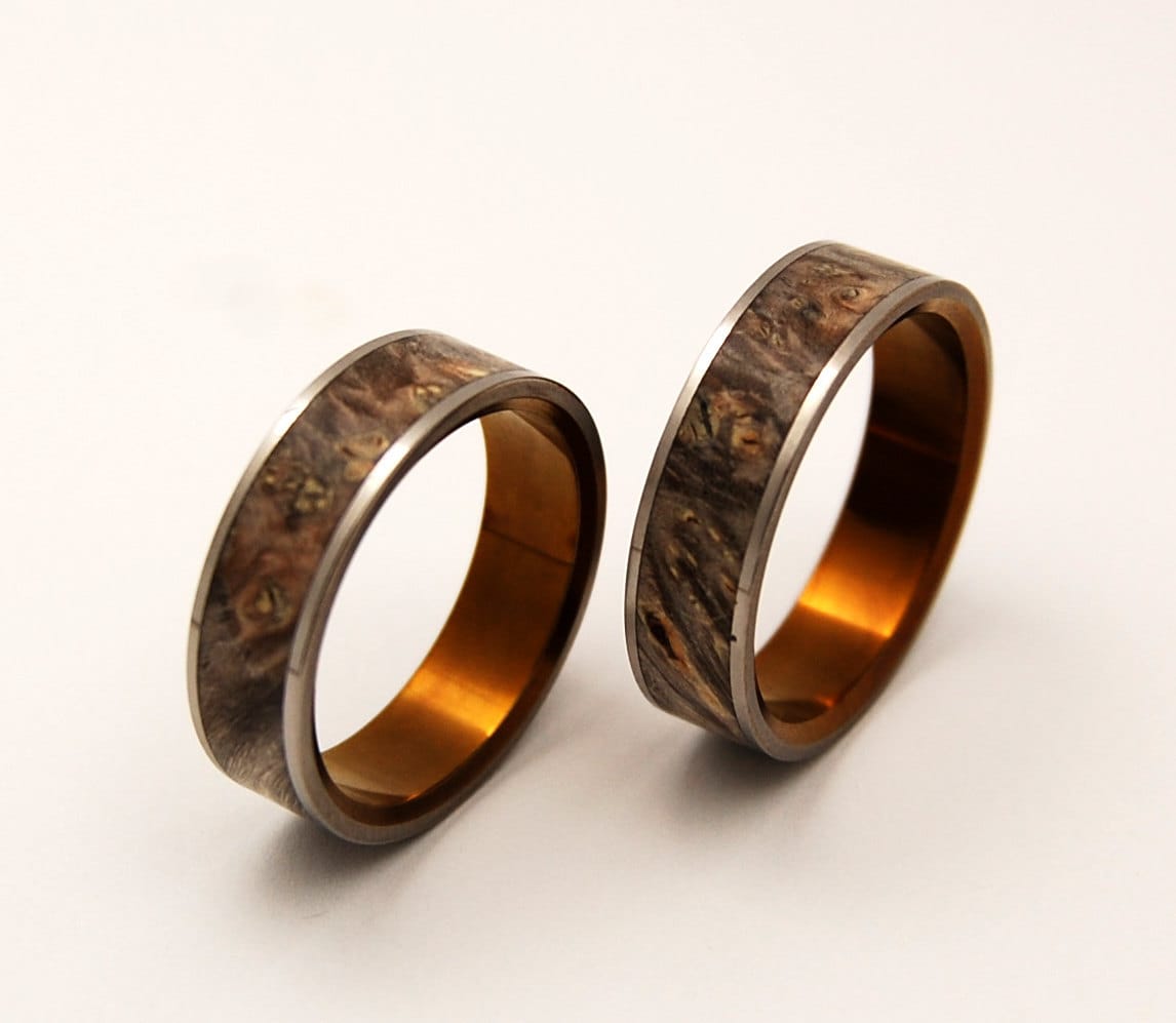Gold Diamond Pendants Khrysos Wooden Wedding Rings