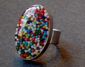 Sprinkles Ring - Oval  Adjustable