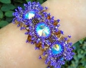 Bracelet Purple Topaz Crystal Sunbursts
