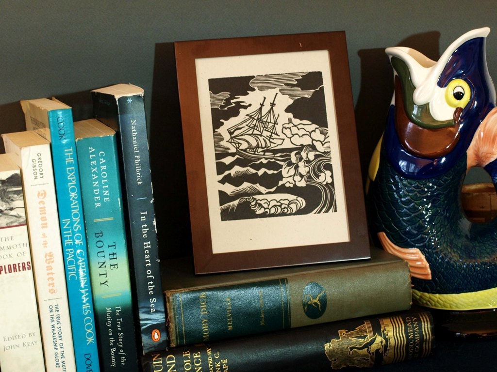 Storm at Sea Small Linoleum Print (1 of 3)