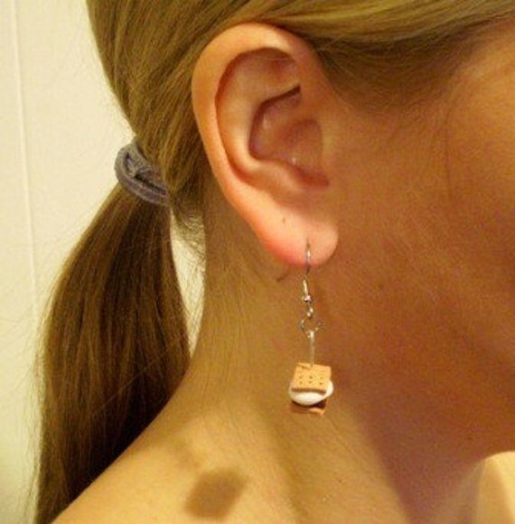 Miniature S'mores Earrings