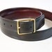 Vintage Brighton Leather Belt - Reversible black and brown