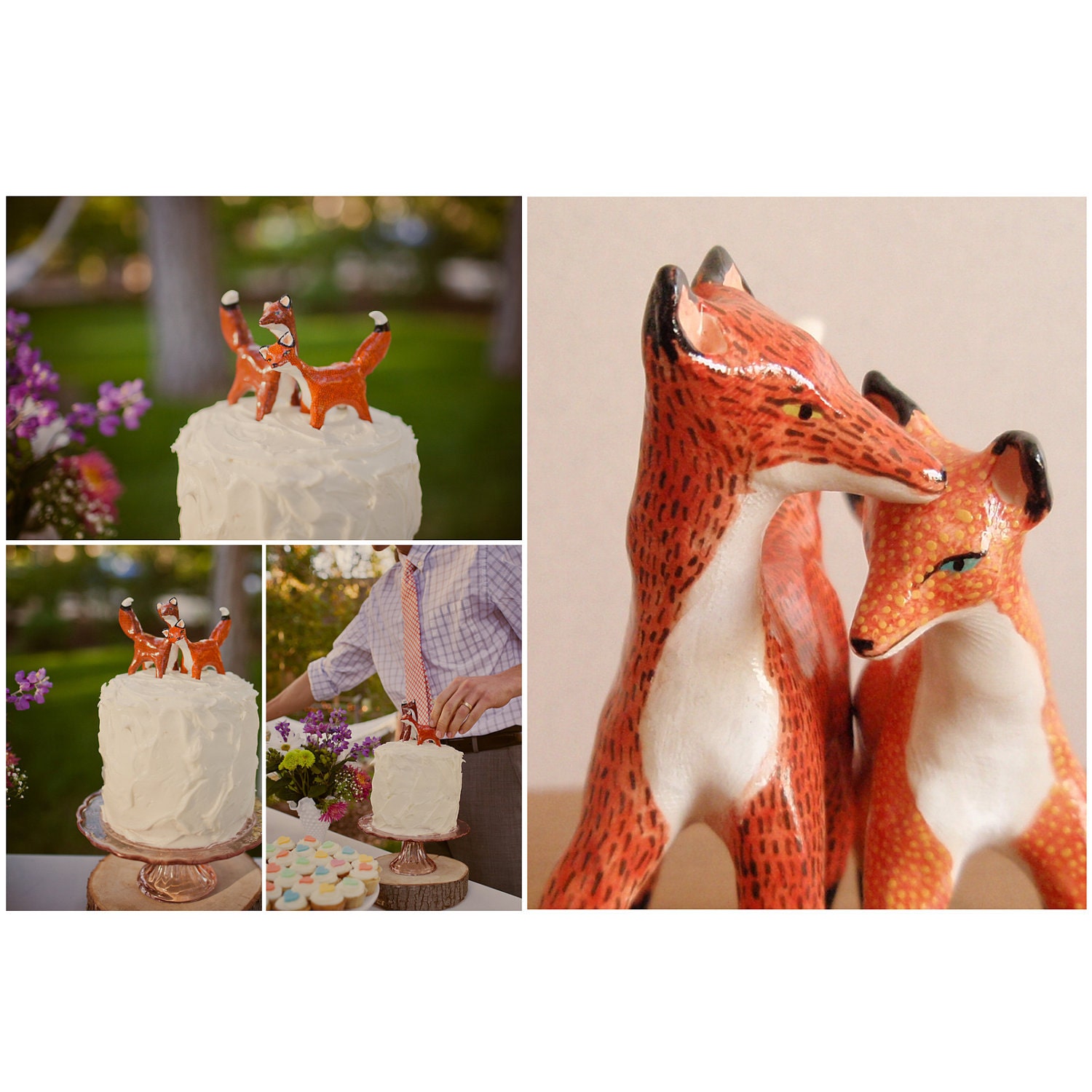 RESERVED- Foxes in love- Made to Order