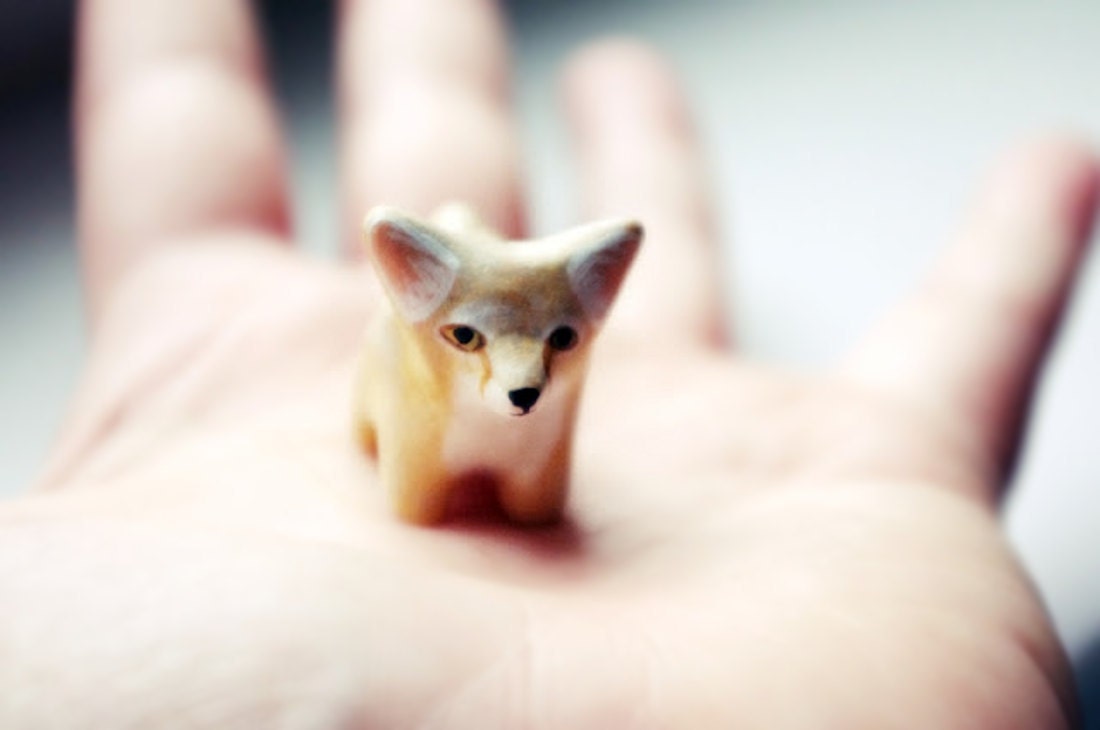 Fennec fox pocket totem figurine