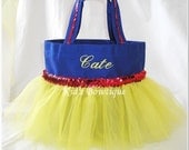 Disney Princess Snow White Inspired Monogrammed Tutu Tote Bag